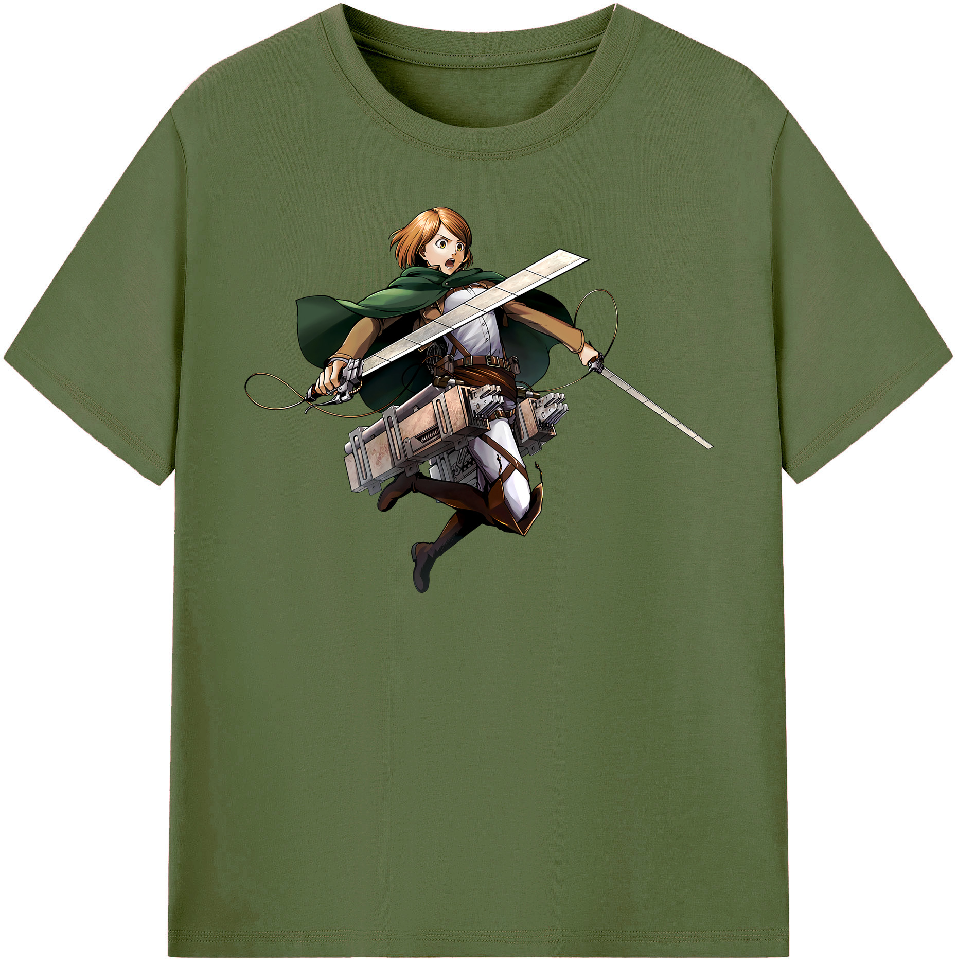 （画像用） 進撃の巨人 ペトラ·ラル Attack on Titan Petra Rall 綿100％半袖Tシャツ（フロントプリント）